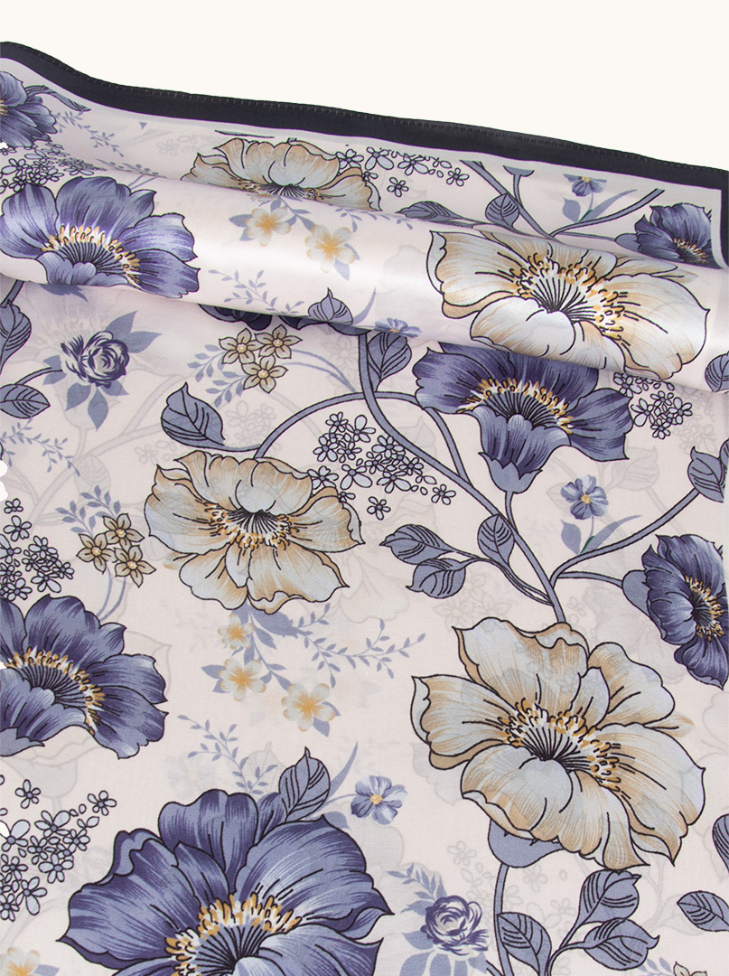 Apaszka jedwabna Botaniczny spokój 65cm x 65cm zdjęcie 4