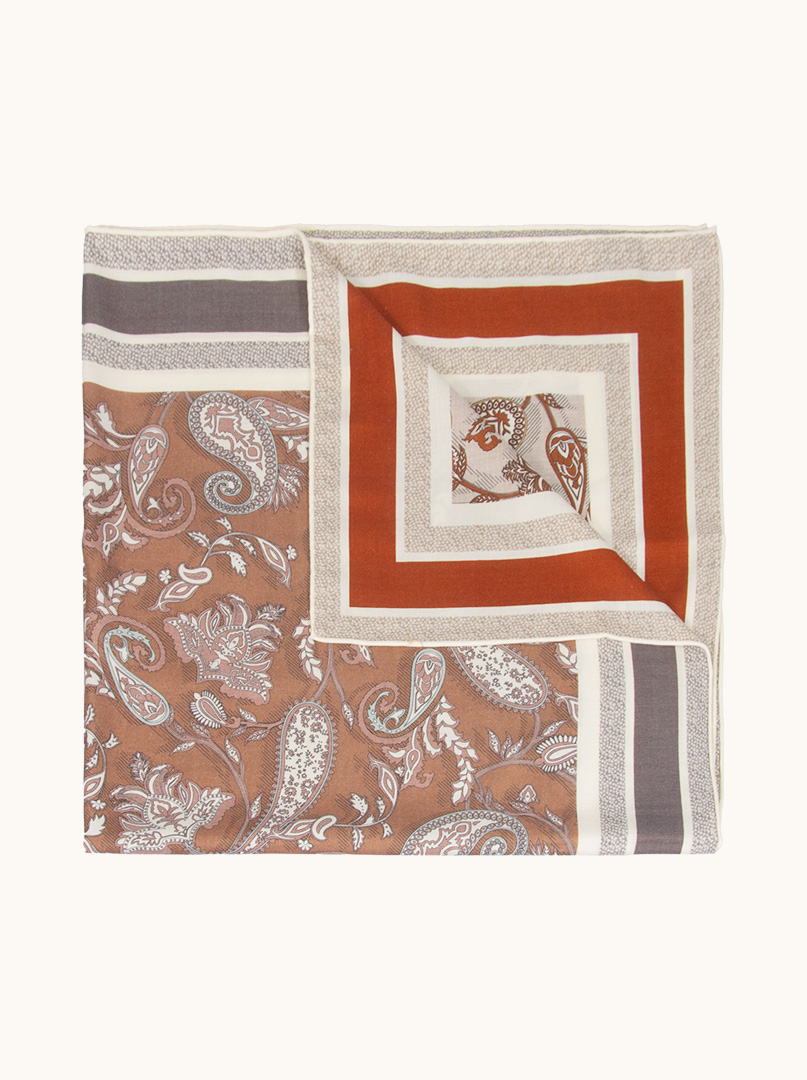 Ekskluzywna chusta z klasycznym motywem paisley 125 x 125cm PREMIUM zdjęcie 4