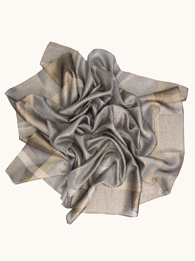 Błyszcząca chusta z wiskozy i jedwabiu 90cm x 90cm zdjęcie 4