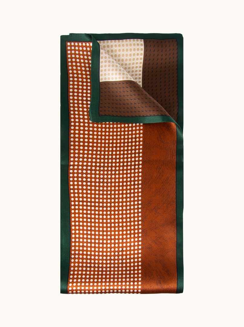 Szal jedwabny dwustronny w kropeczki 15cm x 145cm zdjęcie 2
