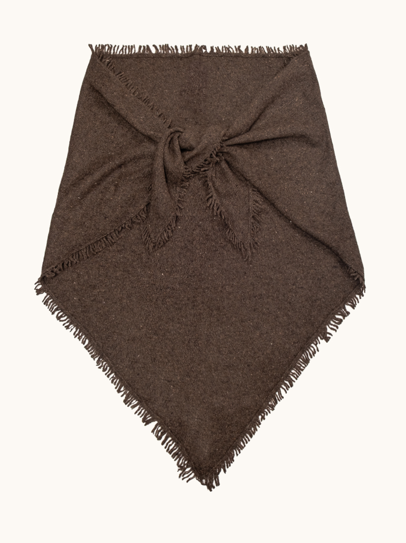 Chusta wełniana z frędzlami BRUNA PREMIUM  zdjęcie 1