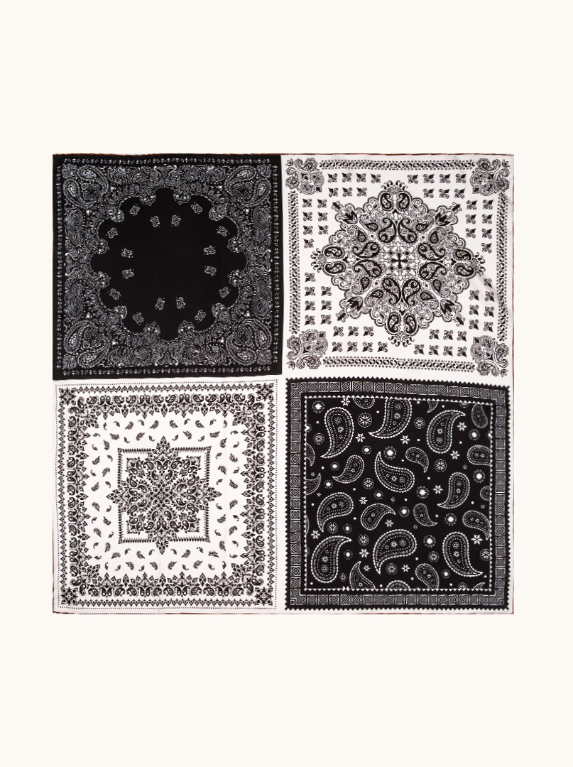 Duża apaszka jedwabna dwustronna ze wzorem paisley 90cm x 90 cm zdjęcie 4