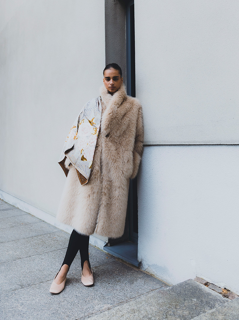 Duża chusta jedwabna ROSA DI SERA 110x110 cm PREMIUM zdjęcie 2