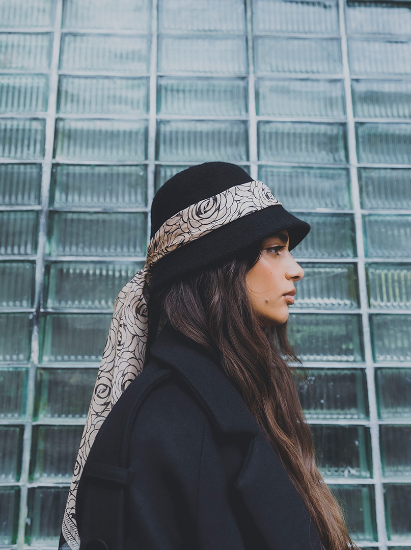 Szal jedwabny ROSA OMBRA 42x160 cm PREMIUM zdjęcie 2