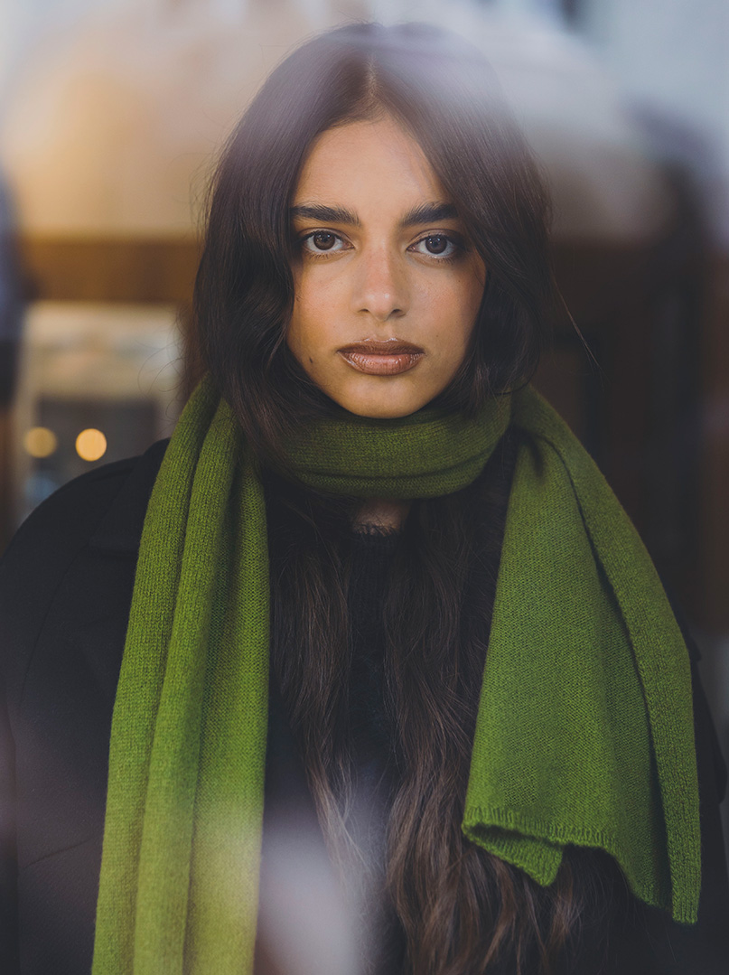 Szal wełniany ARDEA wełna 100% 35x190 cm PREMIUM zdjęcie 2