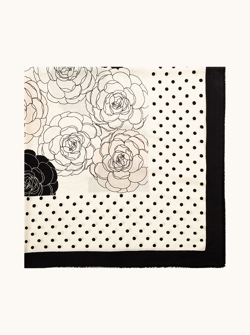 Duża chusta wełna z jedwabiem NUVIA 140x140 cm PREMIUM zdjęcie 4