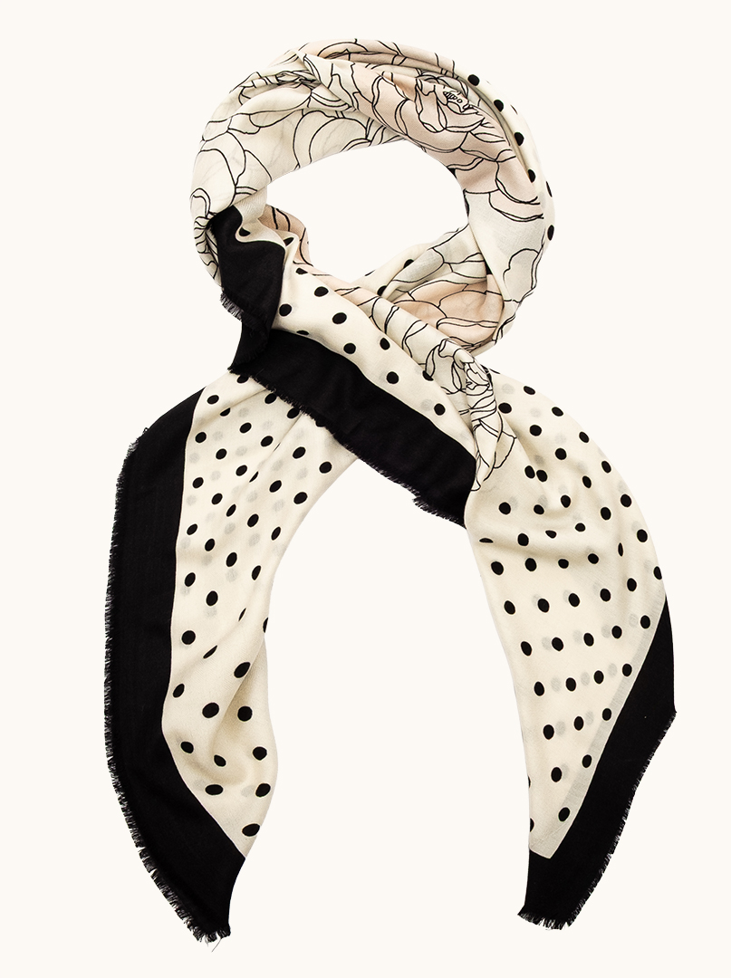 Duża chusta wełna z jedwabiem NUVIA 140x140 cm PREMIUM zdjęcie 3