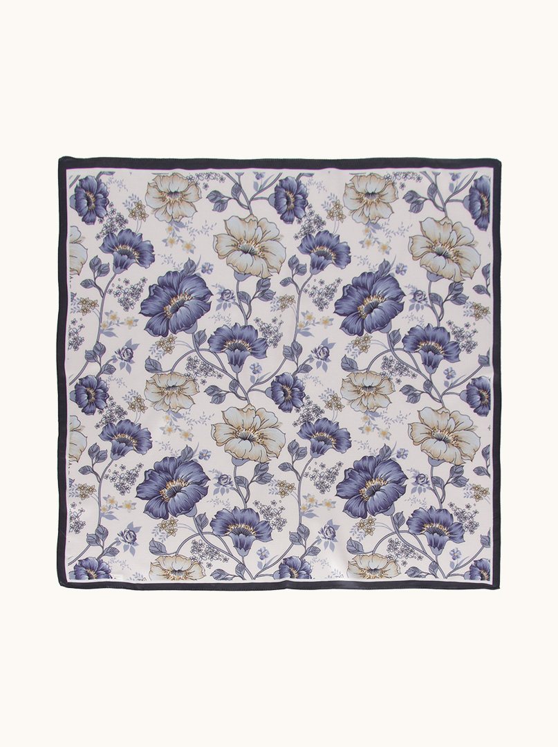 Apaszka jedwabna Botaniczny spokój 65cm x 65cm zdjęcie 3