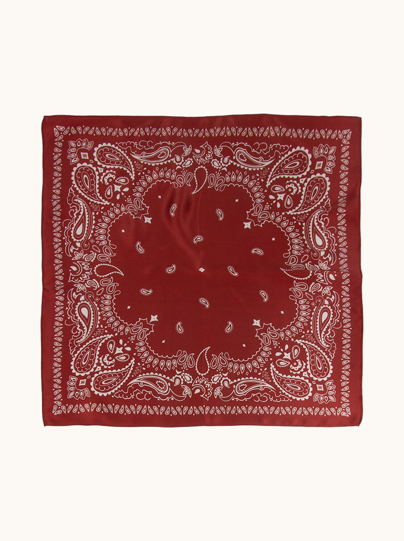 Mała apaszka  jedwabna gawroszka  Rubinowy Kod 53 cm x 53 cm  zdjęcie 2