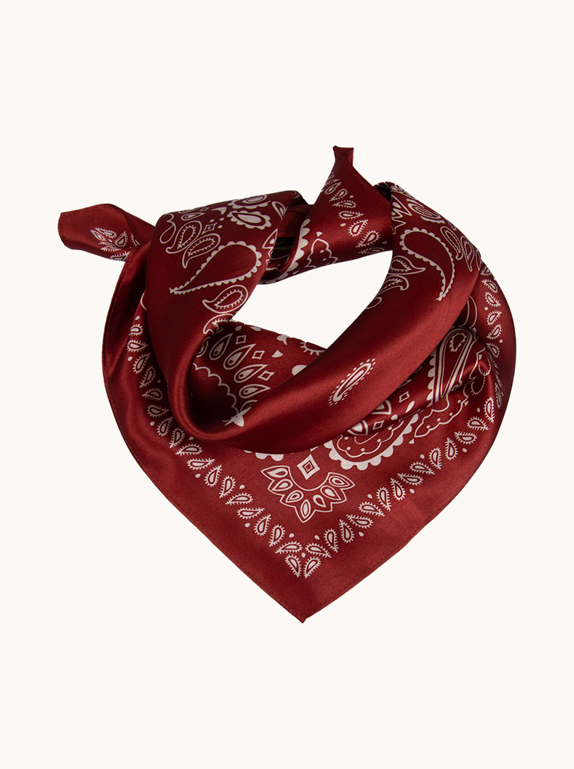 Mała apaszka  jedwabna gawroszka  Rubinowy Kod 53 cm x 53 cm  zdjęcie 1