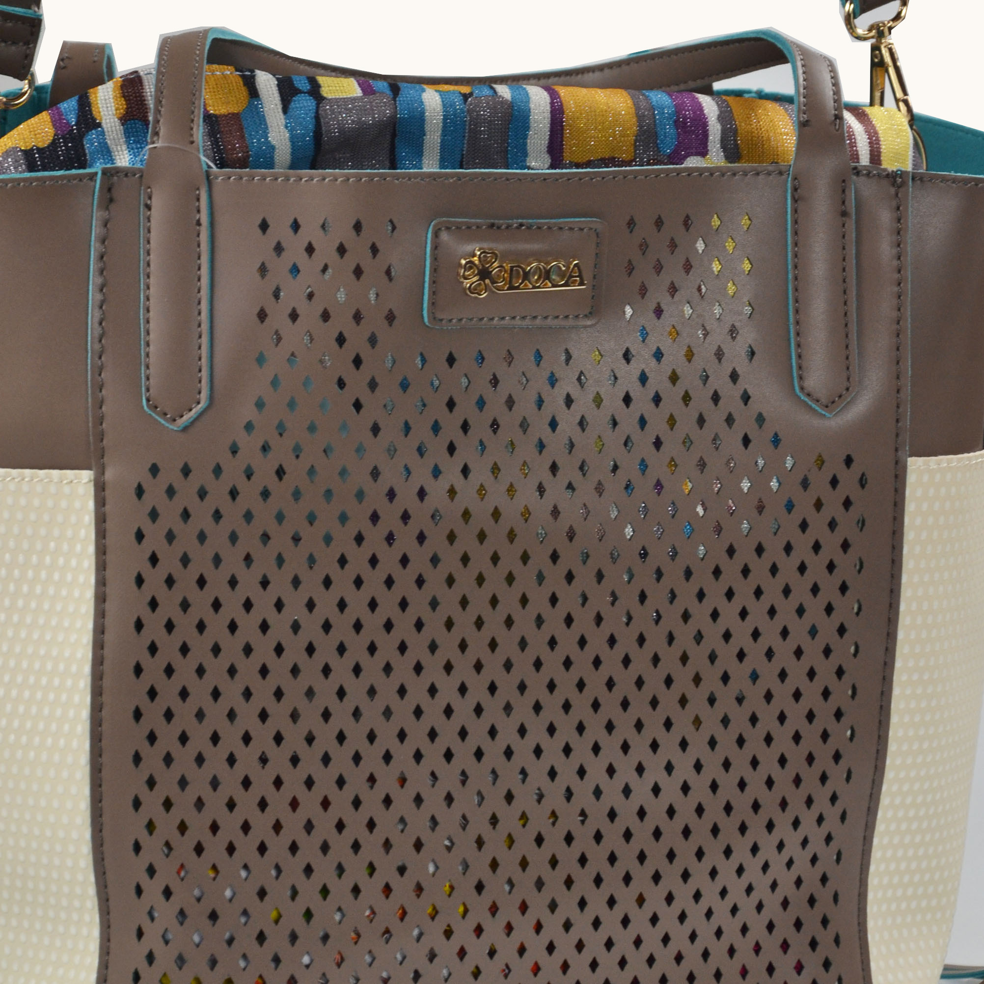 Torba brązowa Typu Shopper z Frędzlami - Allora zdjęcie 4