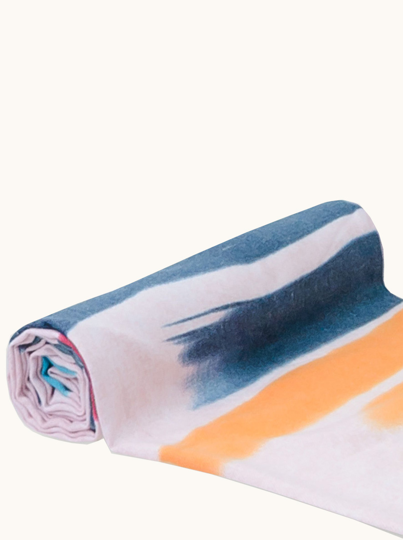 Ciepły szal z wełną w kolorowe pasy 70 cm x 190 cm - Allora zdjęcie 2