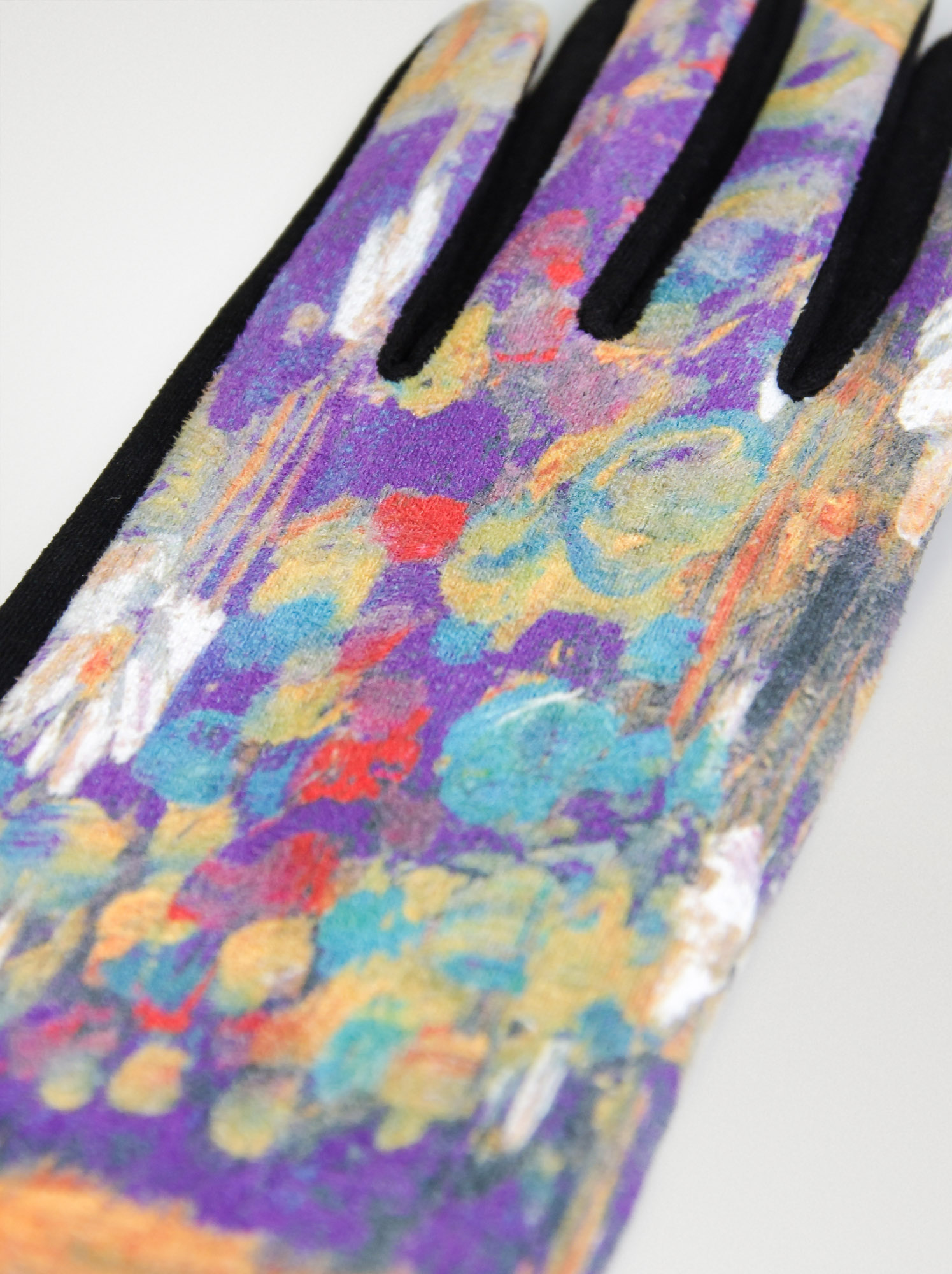 Rękawiczki z printem malarskim (21RE001) - Allora zdjęcie 4