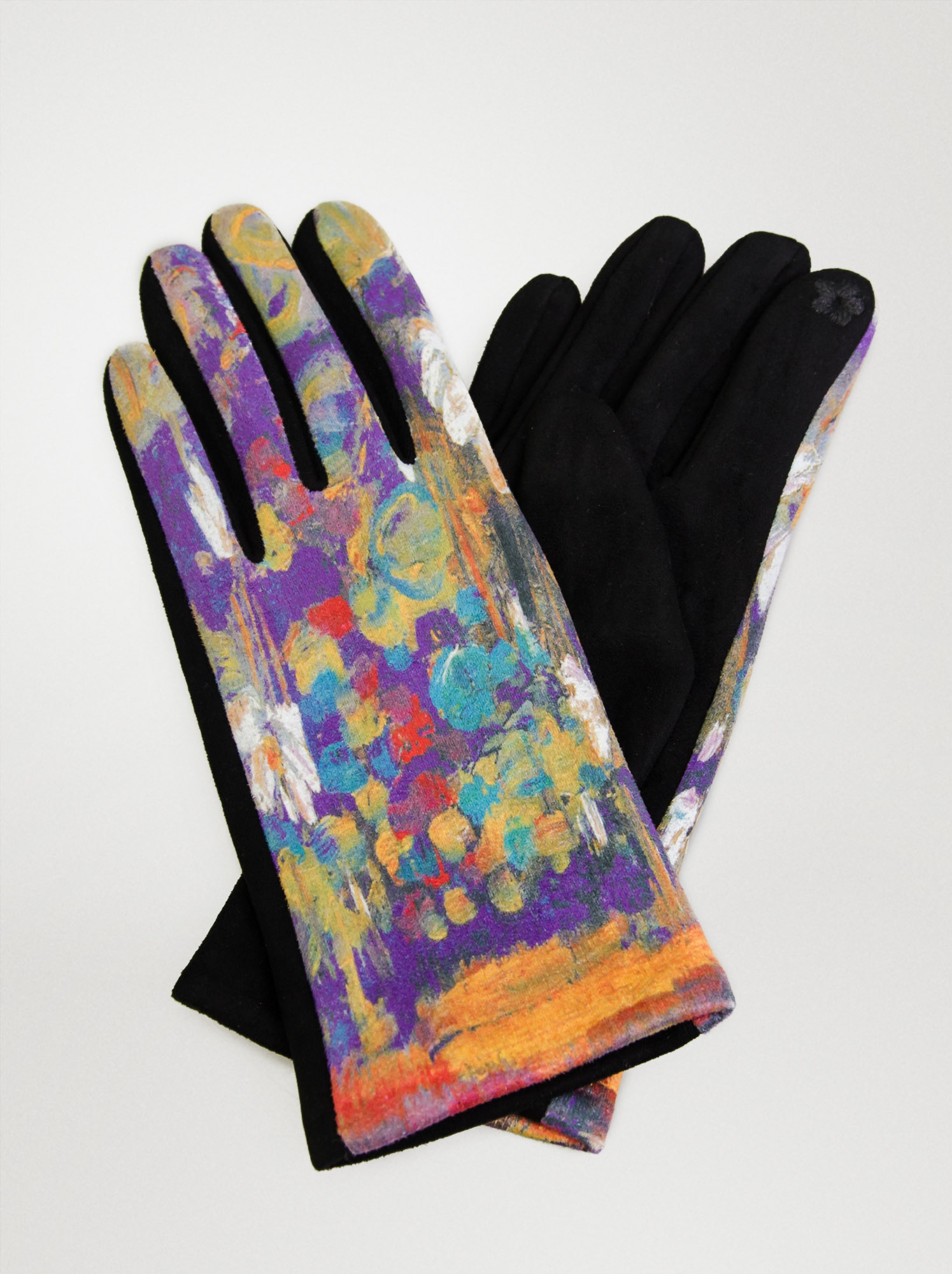 Rękawiczki z printem malarskim (21RE001) - Allora zdjęcie 1