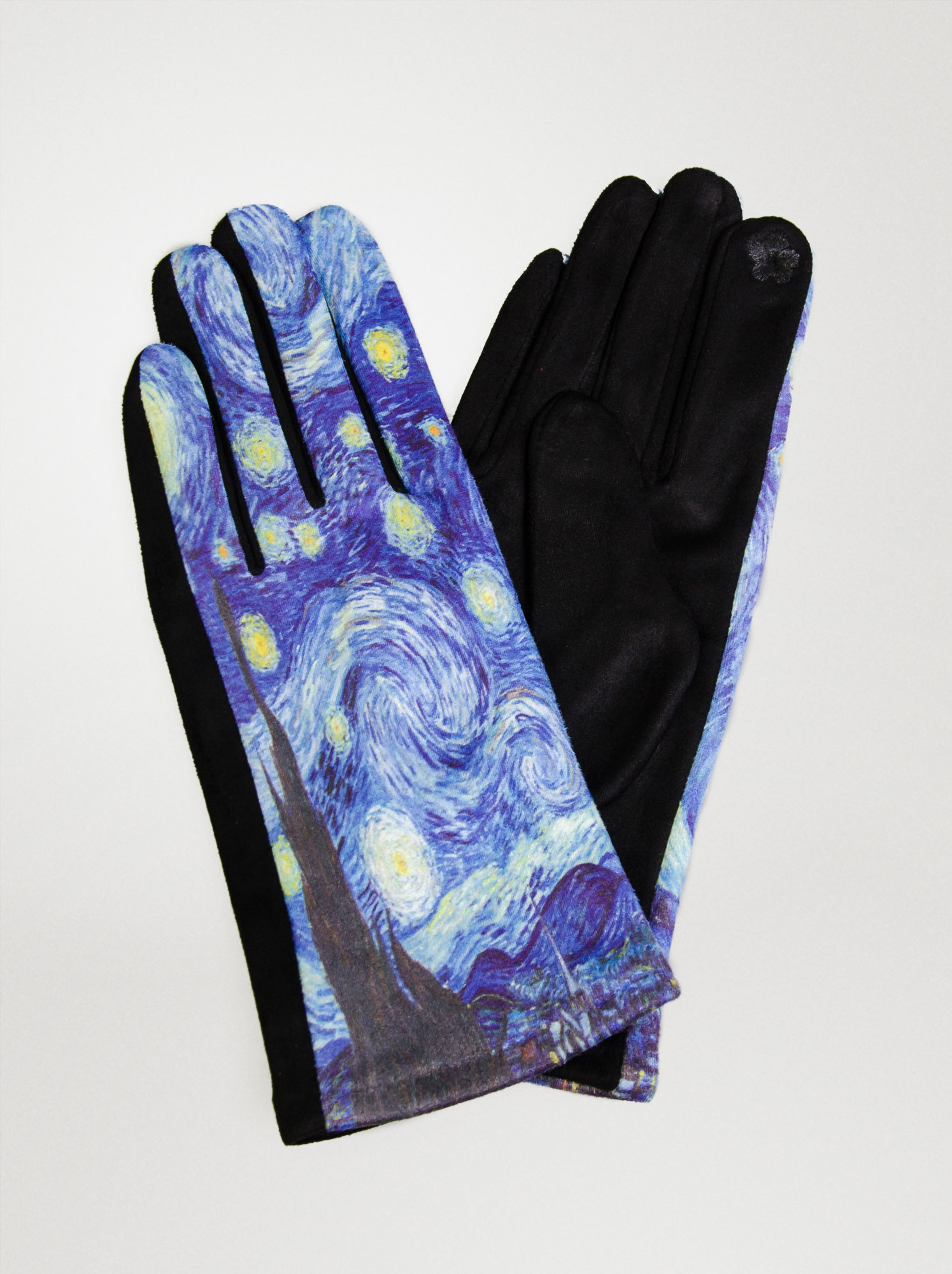 Rękawiczki z printem malarskim (21RE002) zdjęcie 1