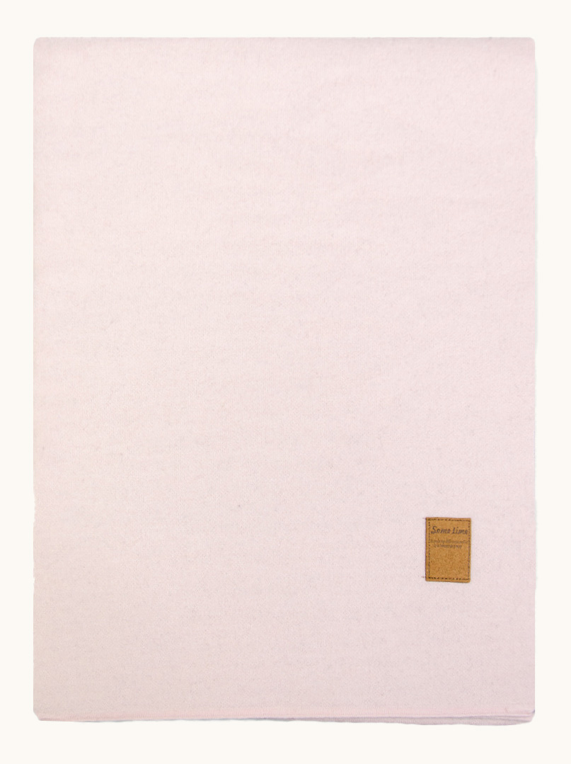 Dwustronny ciepły szal różowy 200 cm x 37 cm zdjęcie 1