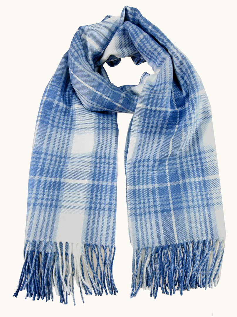 Ciepły szal w kratę  180 cm x 80 cm zdjęcie 1