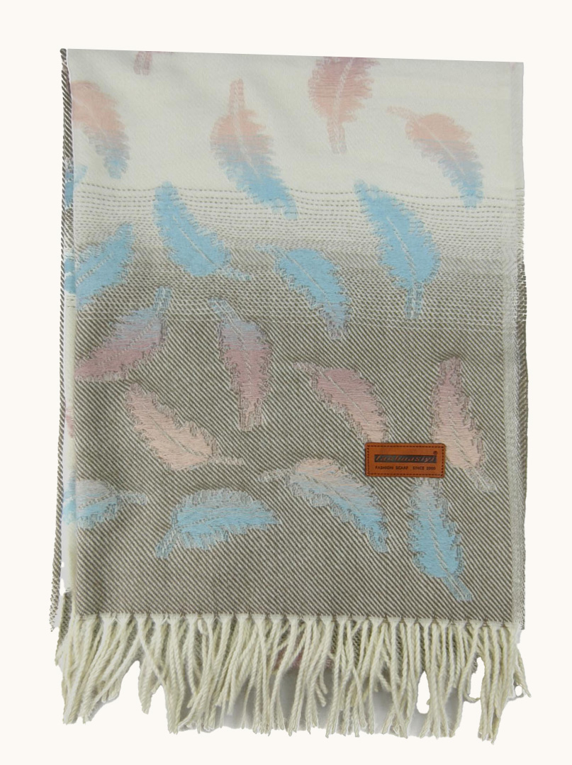 Ciepły szal w piórka 68cm x 195cm zdjęcie 1