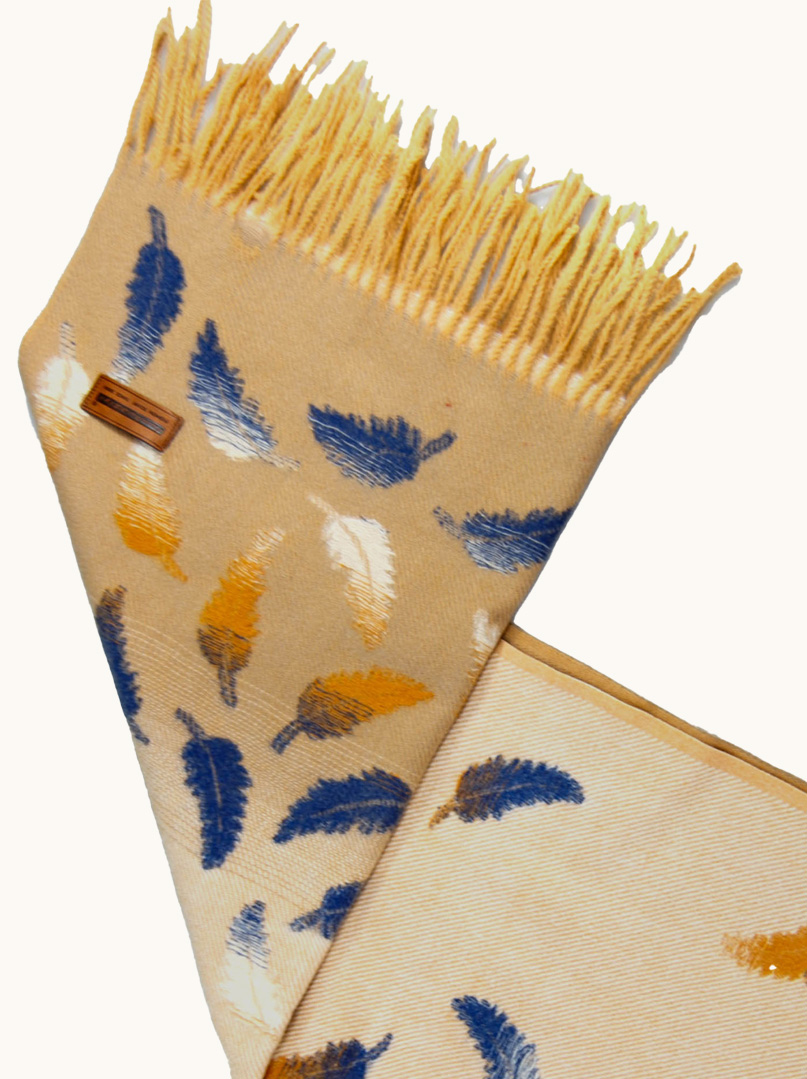 Ciepły szal w piórka 68cm x 195cm zdjęcie 4