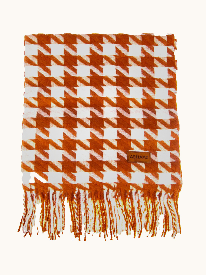Szal ciepły w dużą pepitkę 70cm x 180cm zdjęcie 1