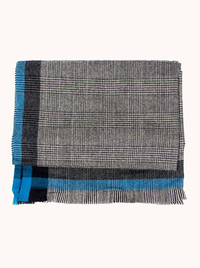 Ciepły szal  w pepitkę z wiskozą 200cm x 77cm zdjęcie 2