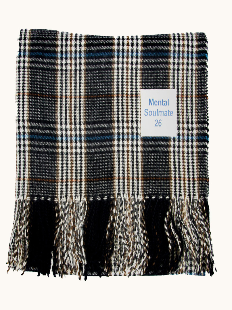 Ciepły szal  w pepitkę 75 cm x 220 cm zdjęcie 2