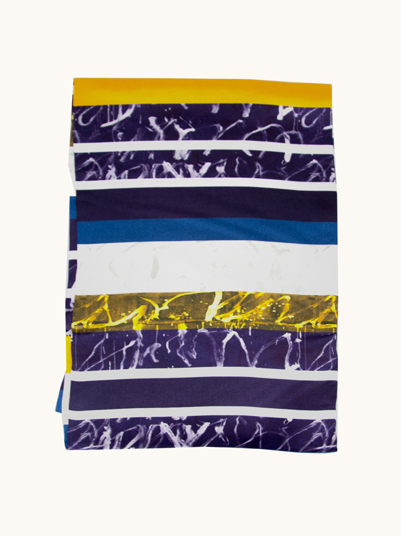 Szal z podwójnego jedwabiu we wzory 15 cm x 150 cm zdjęcie 4