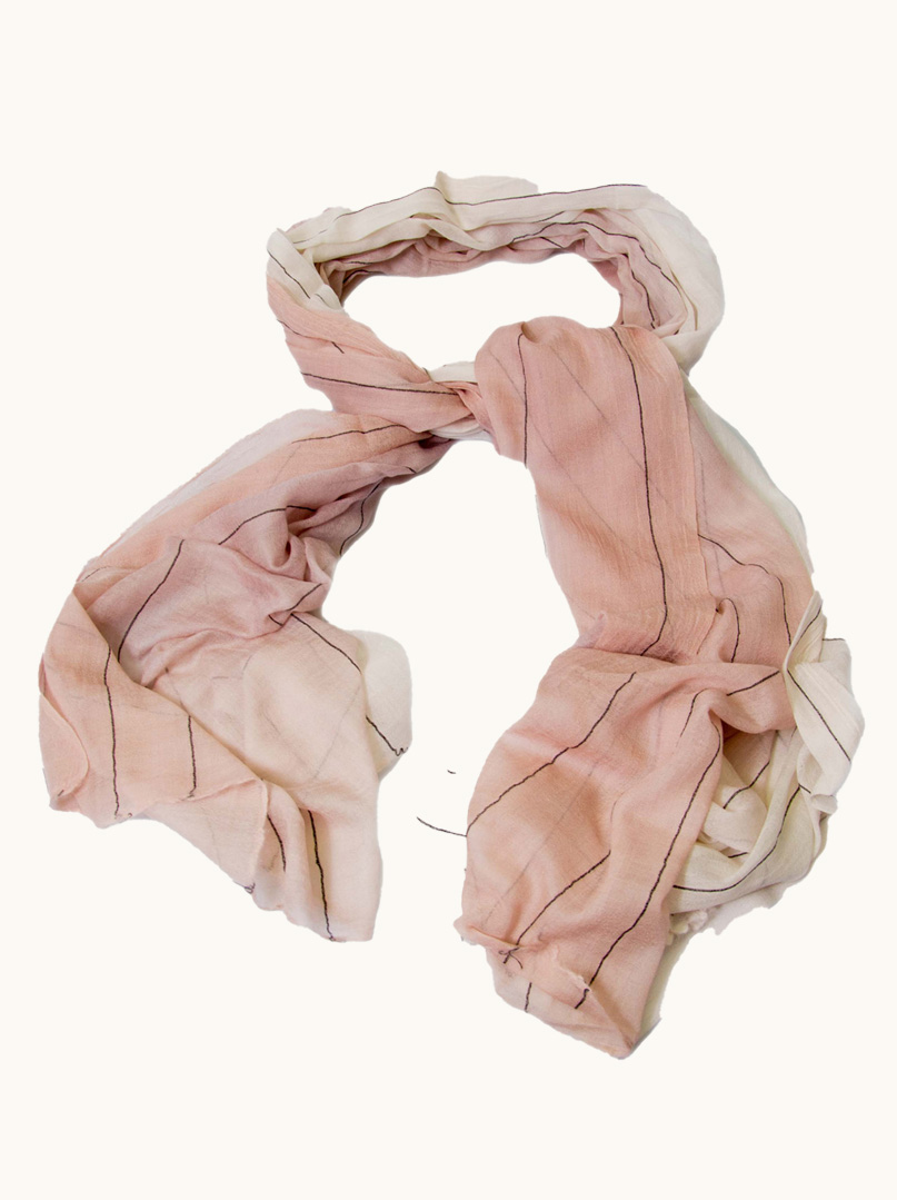 Szal 100% wełna w paski 105 cm x 220 cm zdjęcie 1