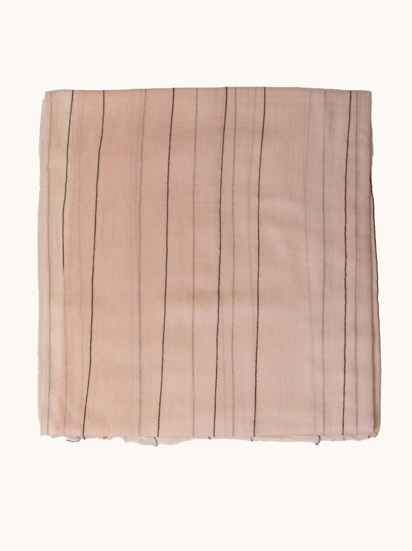 Szal 100% wełna w paski 105 cm x 220 cm zdjęcie 2