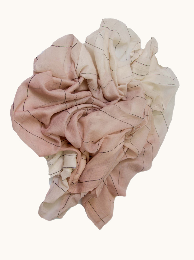 Szal 100% wełna w paski 105 cm x 220 cm zdjęcie 3