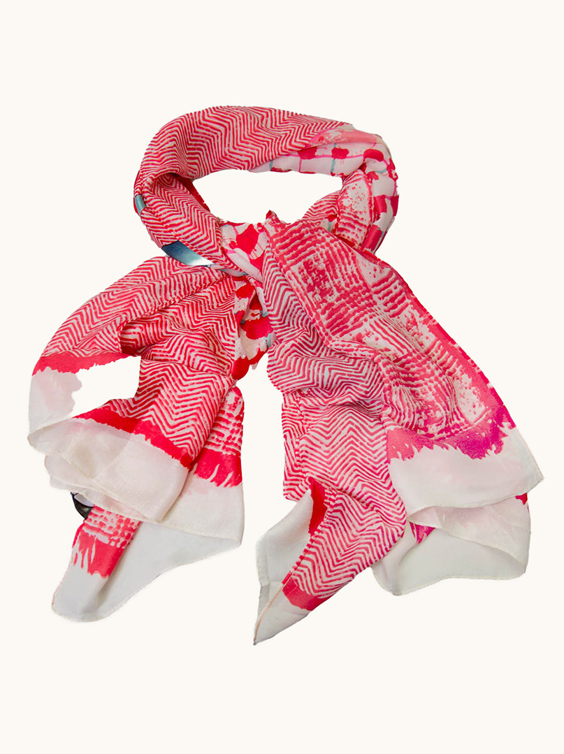 Duży i kolorowy szal we wzory 85cm x 180cm zdjęcie 1