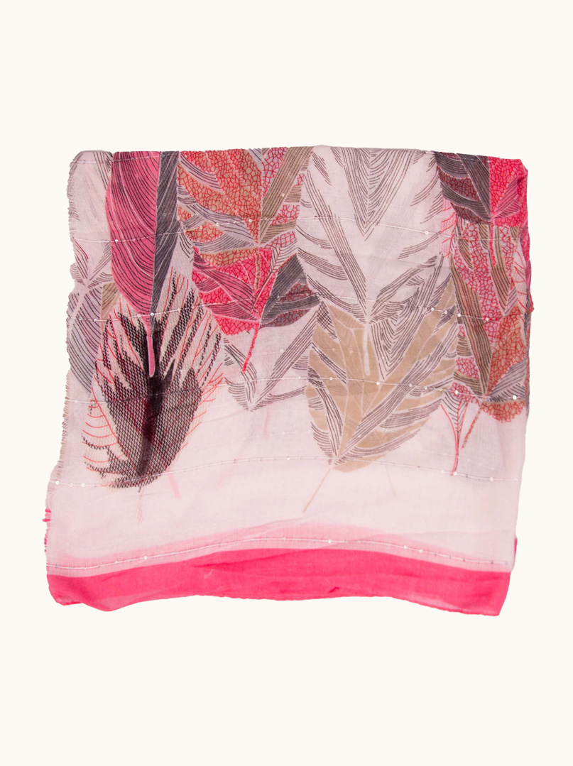 Szal z cekinami w pióra z wiskozą 90cm x 180cm zdjęcie 2