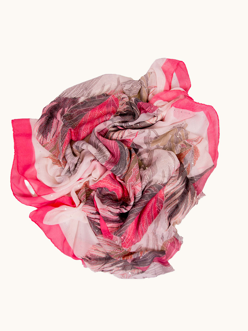 Szal z cekinami w pióra z wiskozą 90cm x 180cm zdjęcie 3