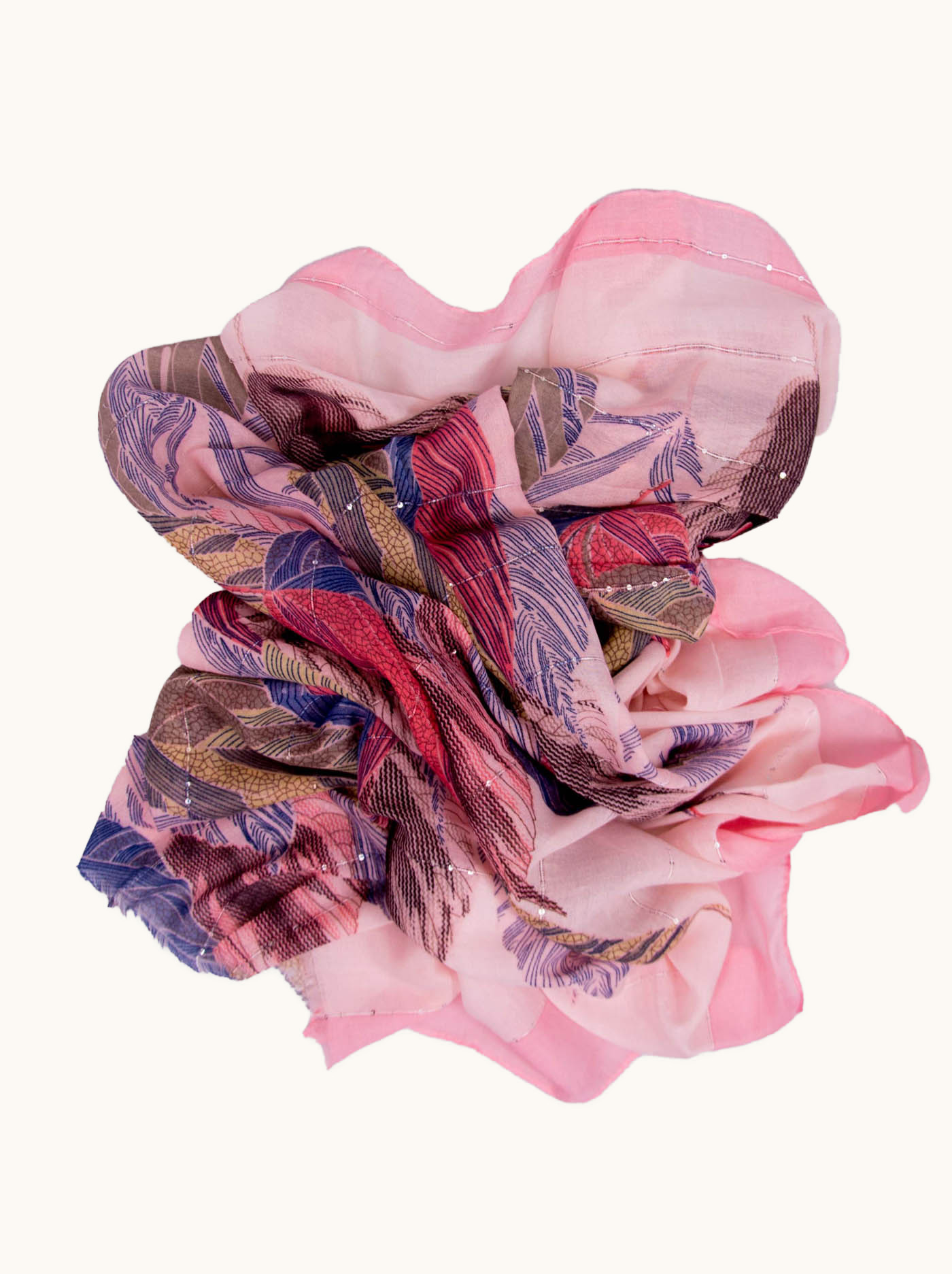 Lekki szal w pióra z wiskozą 90cm x 180cm zdjęcie 4