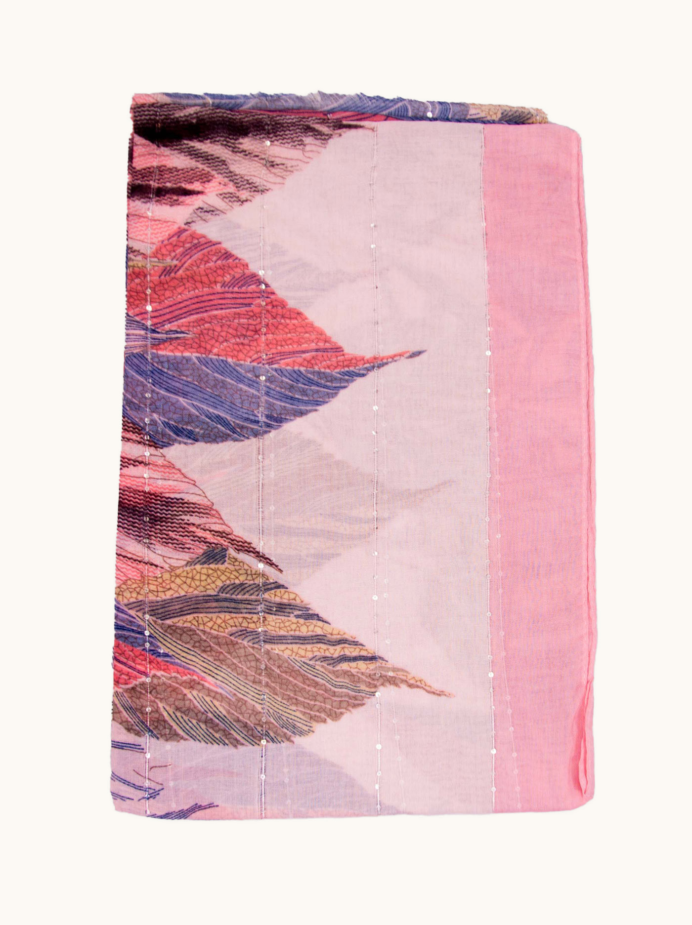 Lekki szal w pióra z wiskozą 90cm x 180cm zdjęcie 2