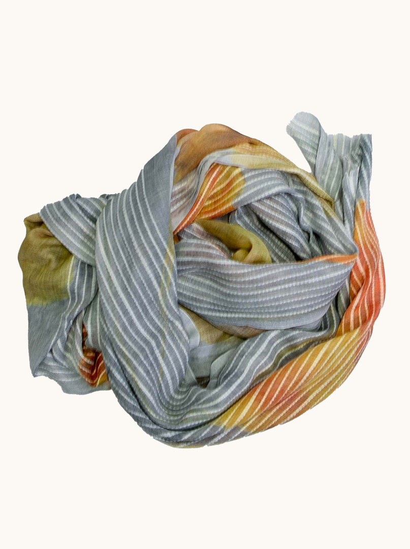 Szal z wełną i motywem tulipanów 175 cm x 195 cm zdjęcie 2