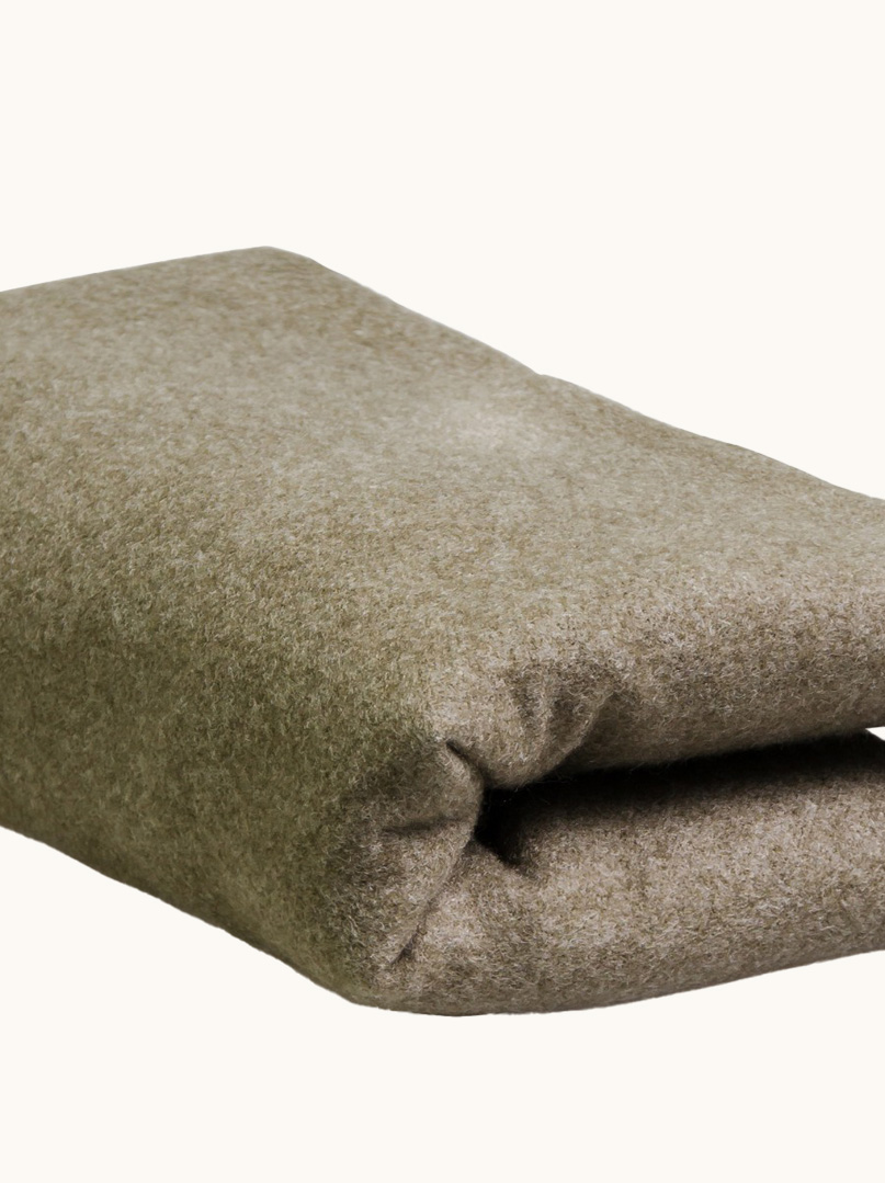 Szal ciepły khaki z frędzlami  200cm x 70cm - Allora zdjęcie 2