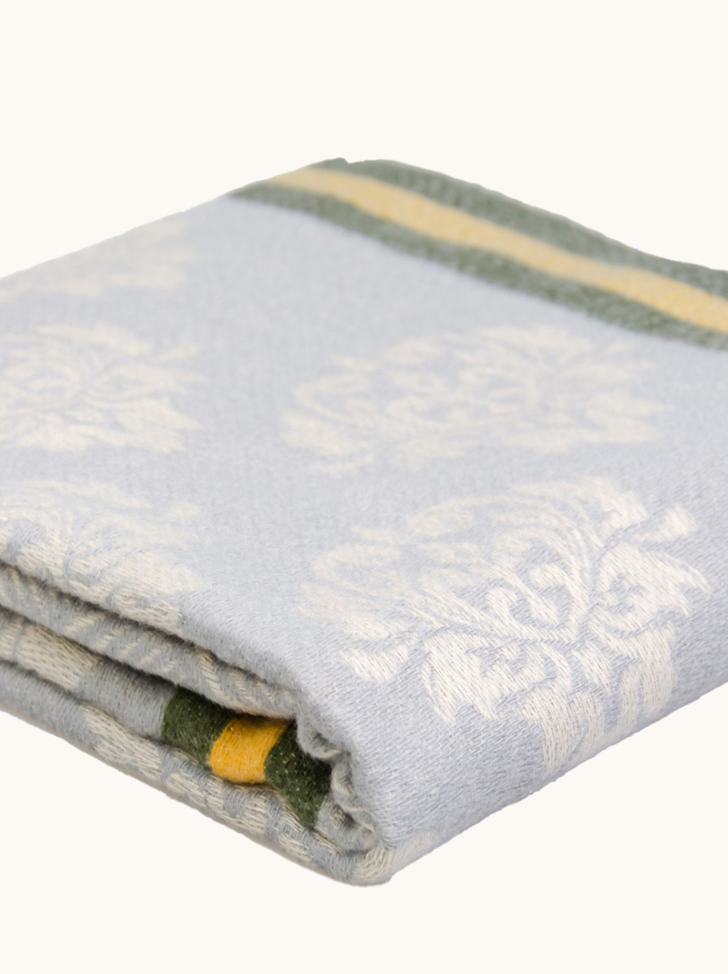 Szal ciepły niebieski we wzory 70 cm x 190 cm - Allora zdjęcie 4