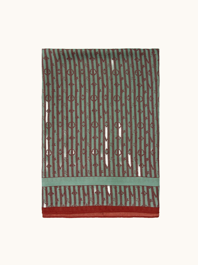 Szal wąski 100% wiskoza zielony 33cm x 170cm zdjęcie 2