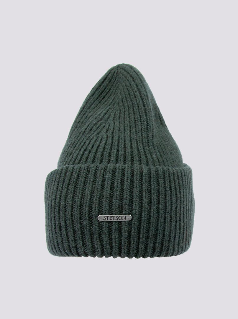 Ciepła wełniana zielona czapka Stetson zdjęcie 2