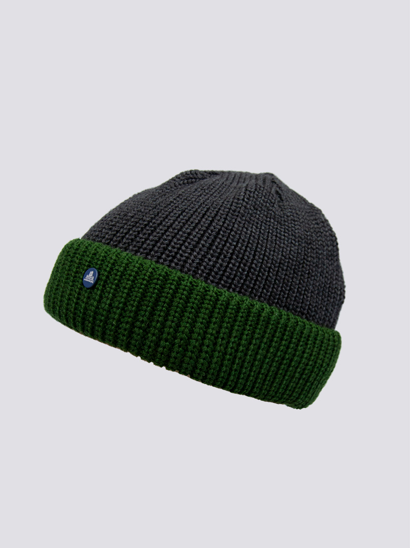 Ciepła szaro-zielona czapka dokerka Hammaburg zdjęcie 2