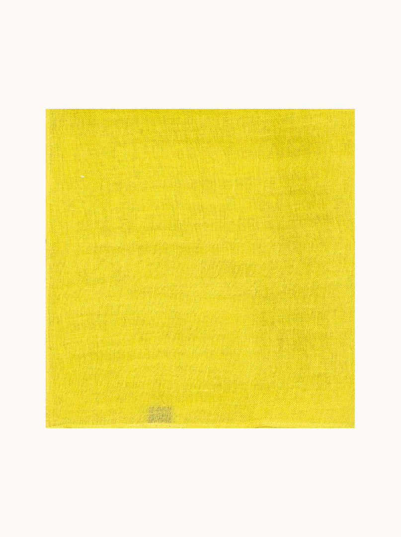 Chusta len 100% w kolorze limonki  57cm x 72cm  zdjęcie 3